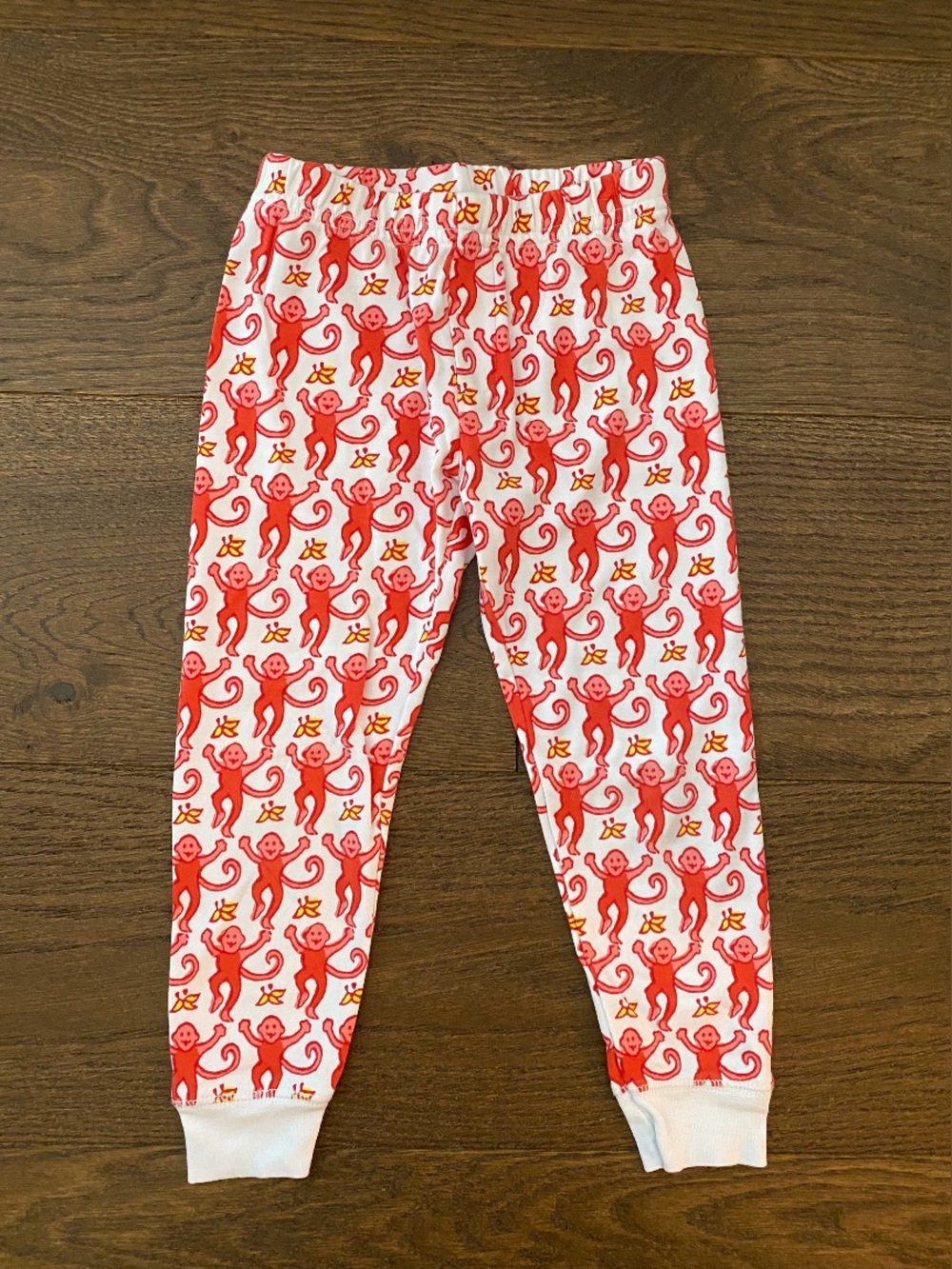 Roller Rabbit Red Monkey Print Kids pj pants